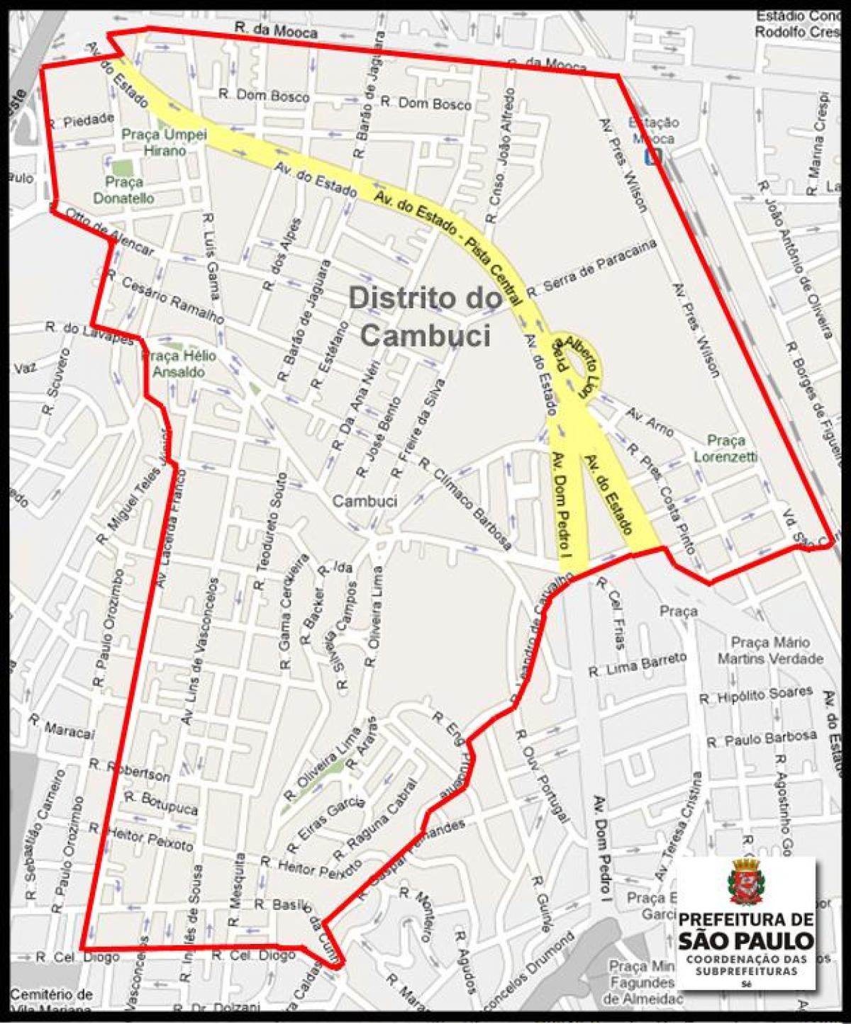 地図Cambuciサンパウロ