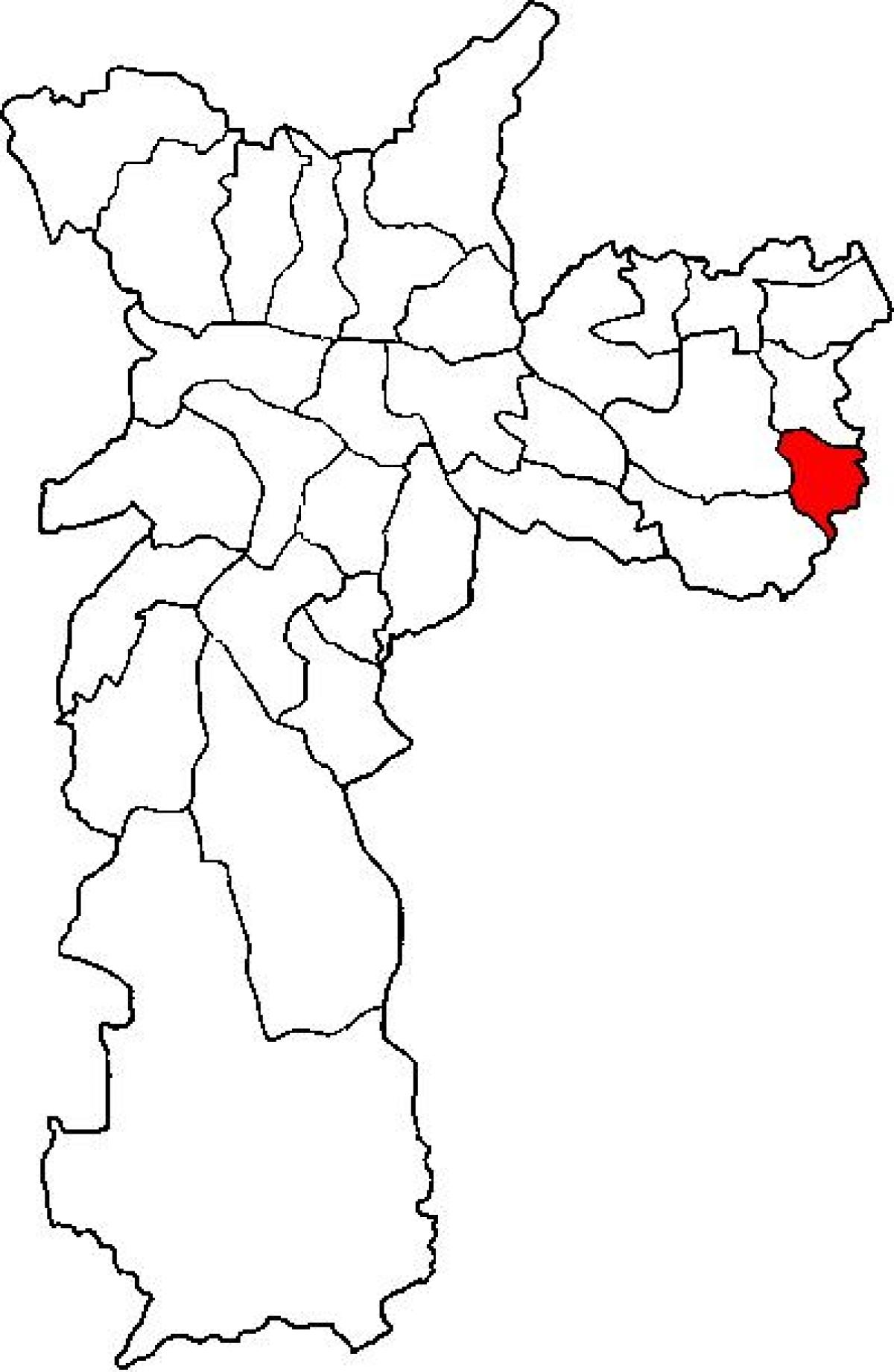 地図Cidade Tiradentes副県サンパウロ