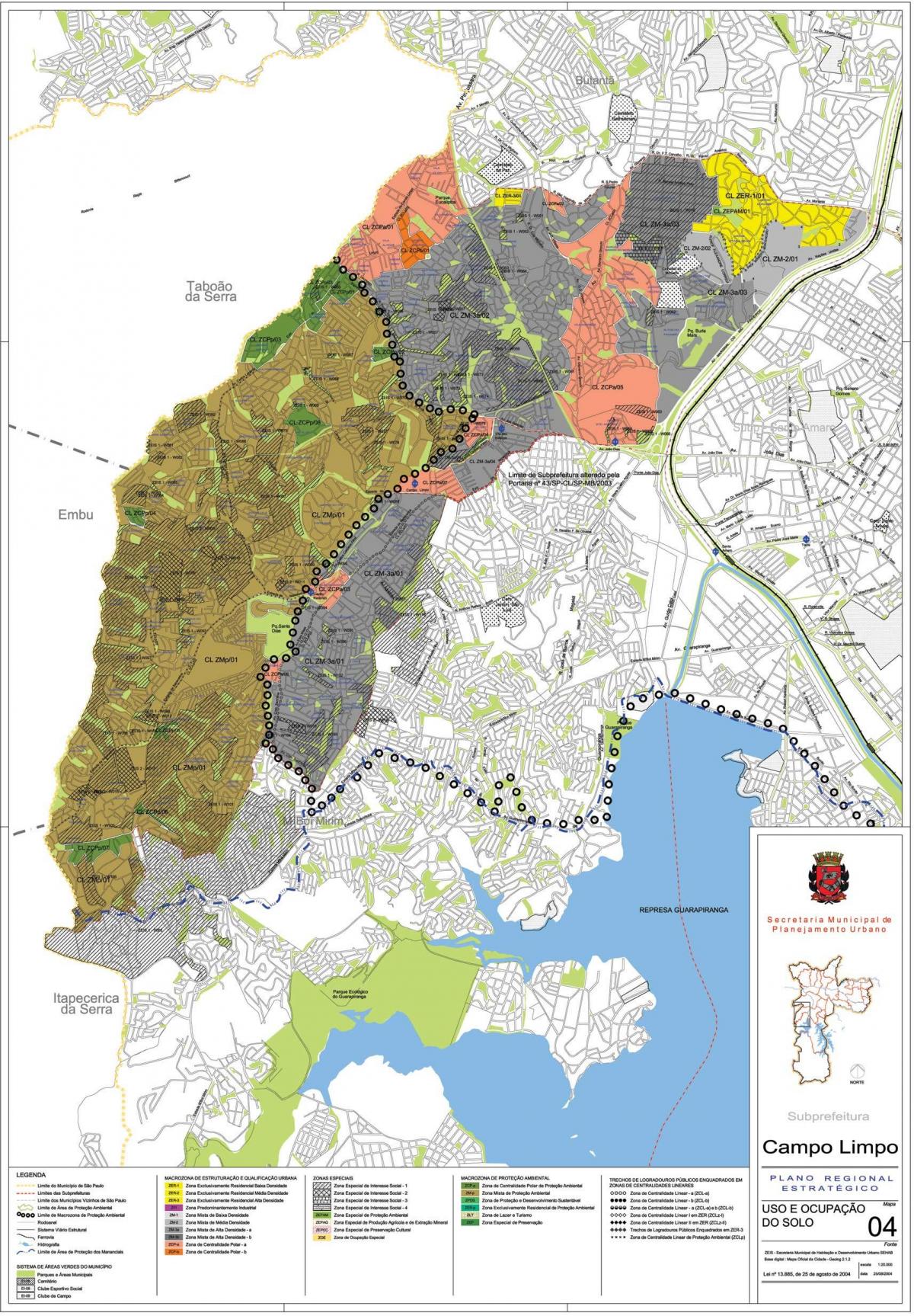 地図Campo Limpoサンパウロ-職業の土壌