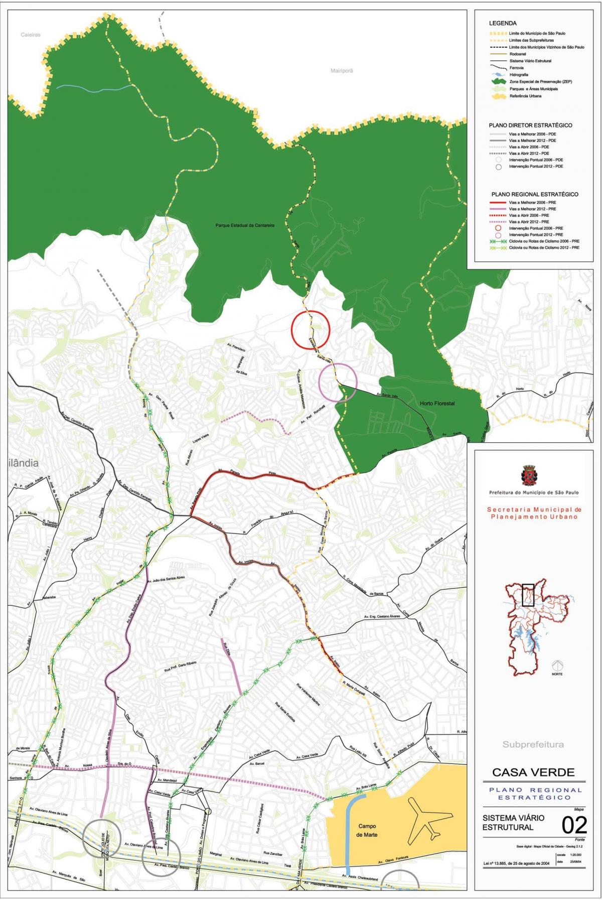 地図のカーサヴェルデサンパウロ-道路