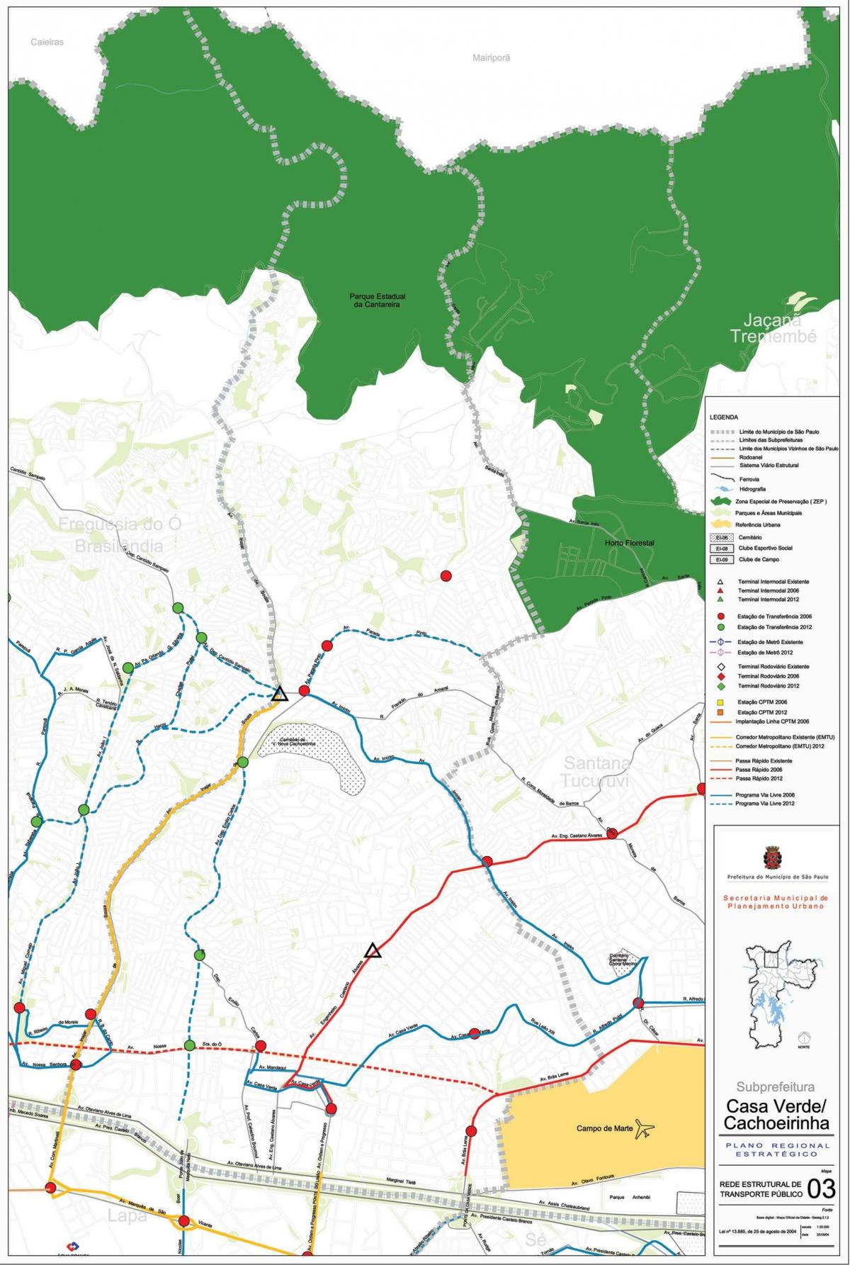 地図のカーサヴェルデサンパウロ-公共輸送