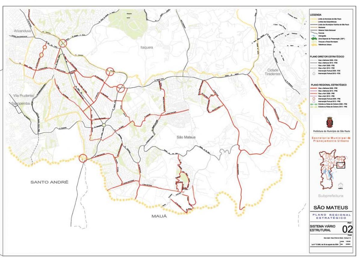 地図のサンMateusサンパウロ-道路