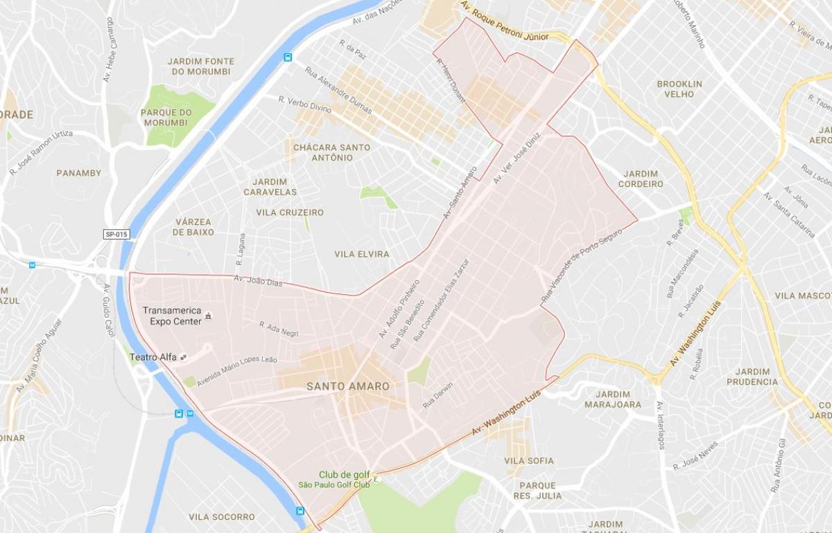 地図のサントアマロのサンパウロ市