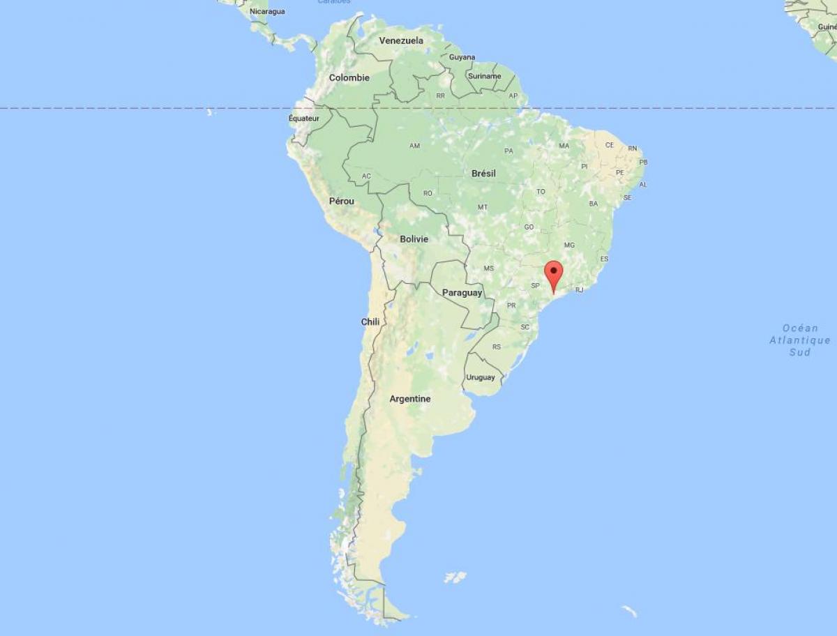 地図のサンパウロ)南米