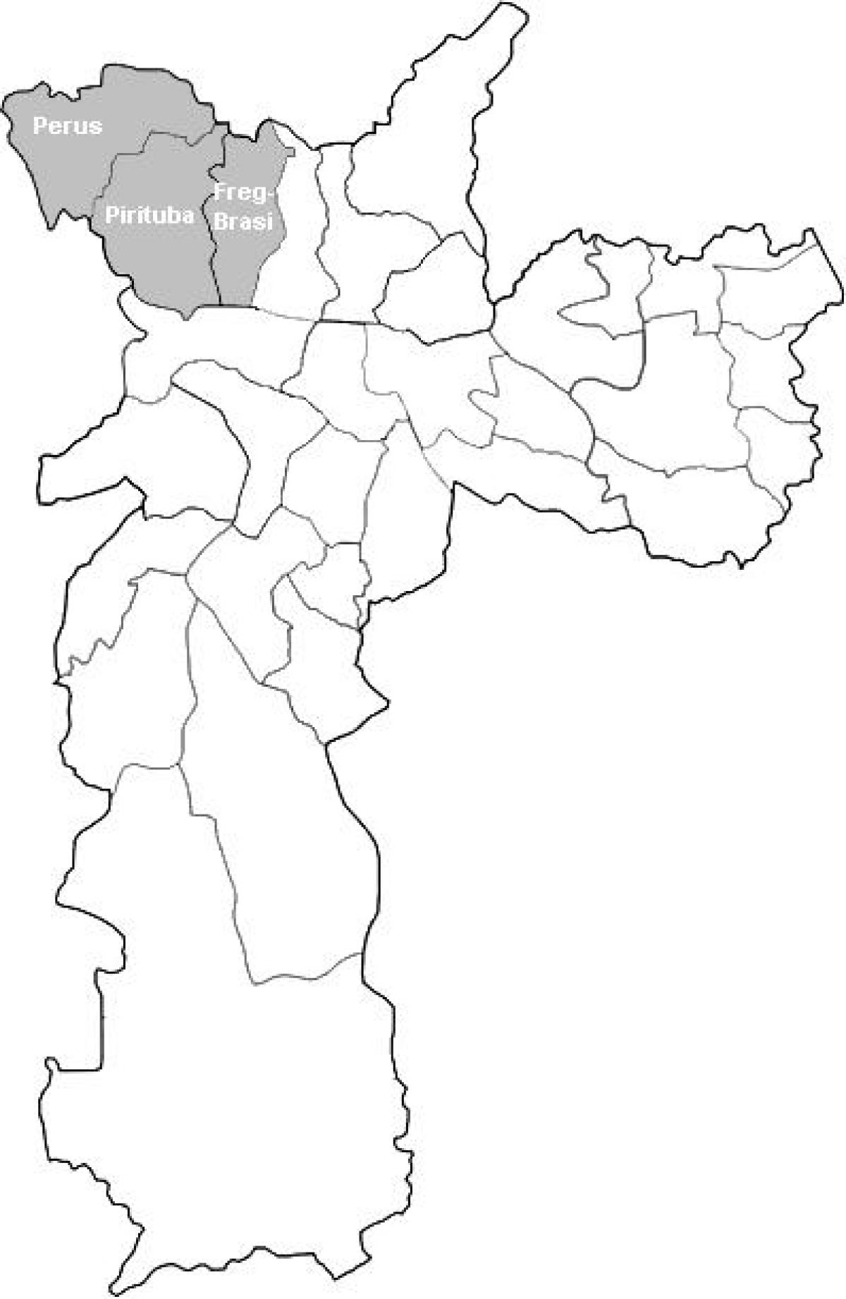 地図zone Noroesteサンパウロ
