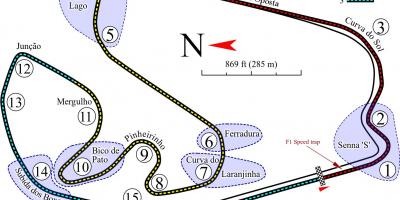 地図Autódromoホセ-カルロスペースサンパウロ