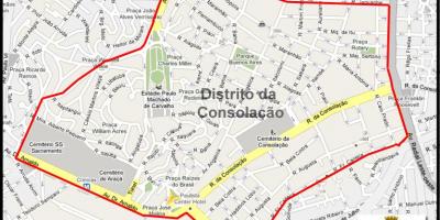 地図Consolaçãoサンパウロ