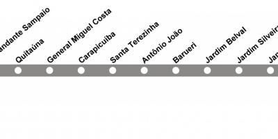 地図CPTMサンパウロ-ライン10-ダイヤモンド