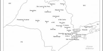 地図のサンパウロのヴァージン-メイン都市