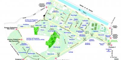 地図のサンパウロ大学-USP
