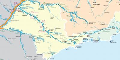 地図サンパウロ川