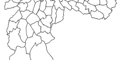 地図のジャルジンドラルサンパウロ美術館とミュニシパ地区