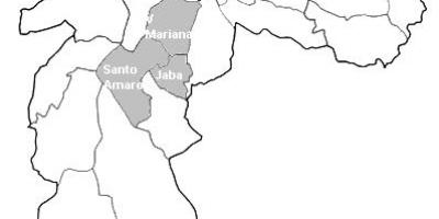 地図のゾーンのセントロ-ルはサンパウロ