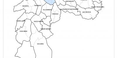 地図の中央ゾーンサンパウロ