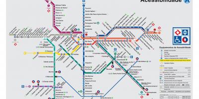 地図の輸送サンパウロ市-障害者のアクセス