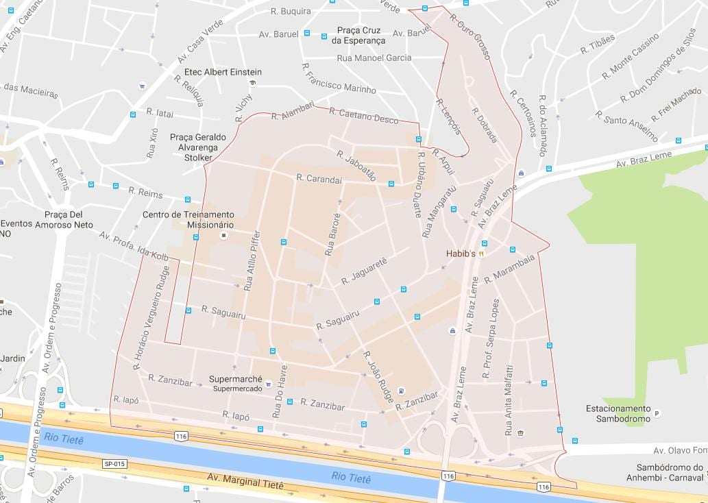 地図のカーサヴェルデサンパウロ