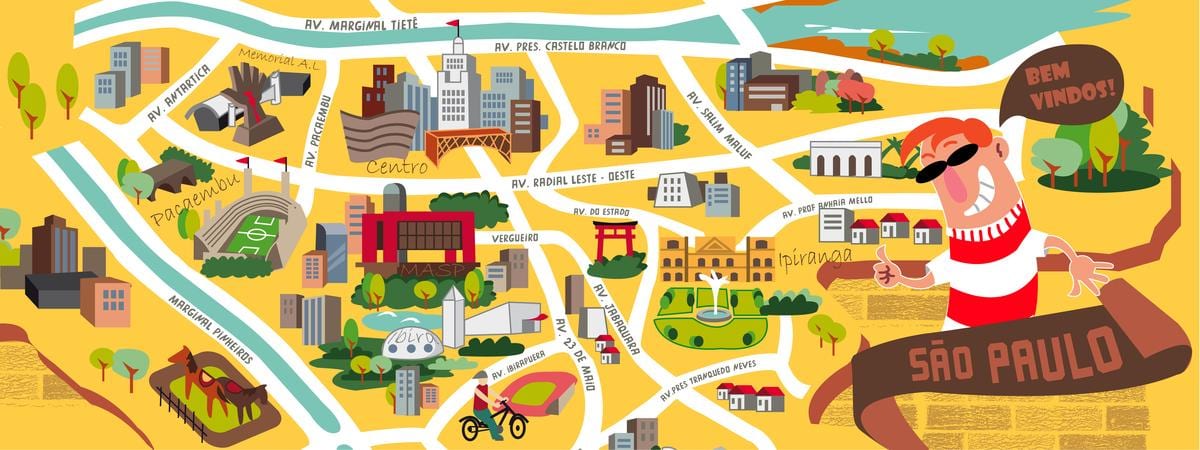 地図のサンパウロのデザイン