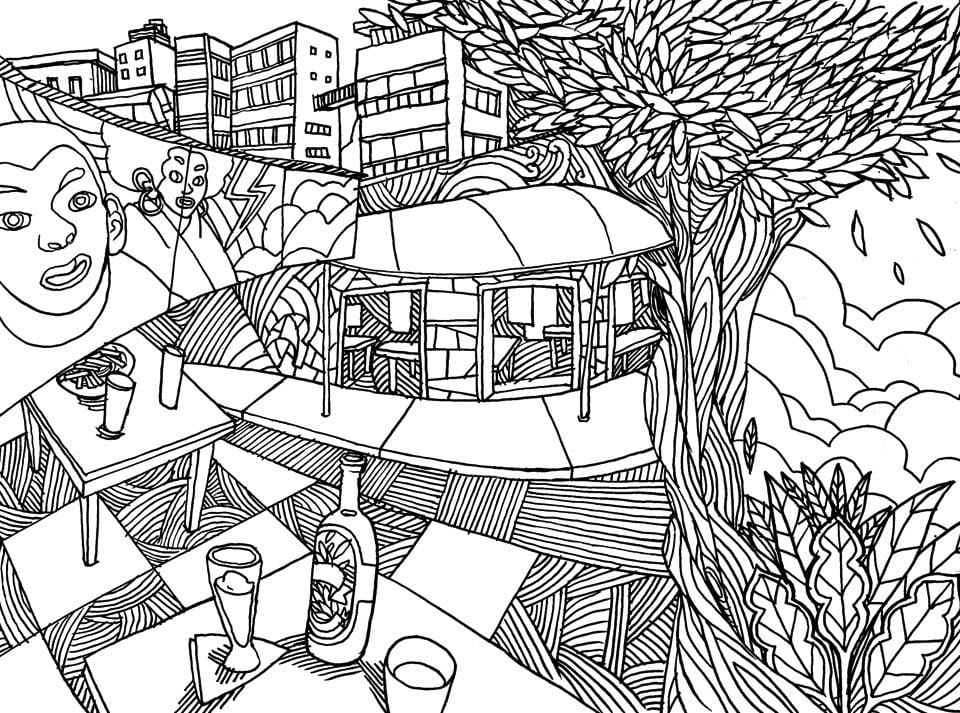 地図サンパウロの着色-ヴィラMadalena