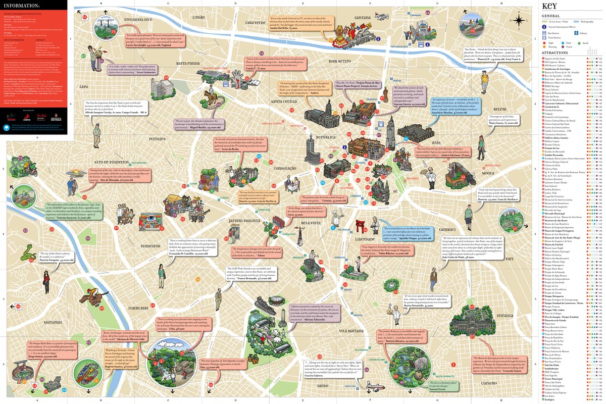 地図のサンパウロの記念碑