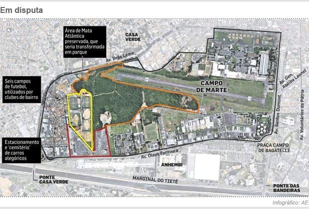 地図サンパウロカンポデMarte空港