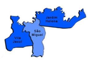 地図のサンミゲルパウリスタサ県