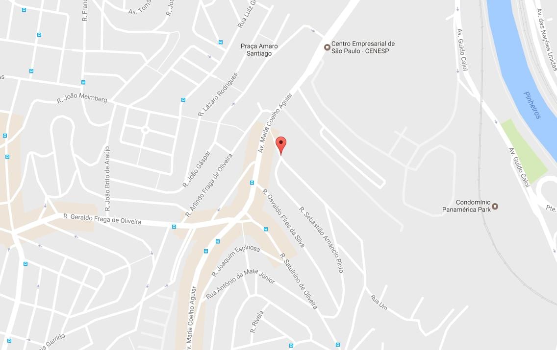 地図のジャルジンドラルサンLuísサンパウロ