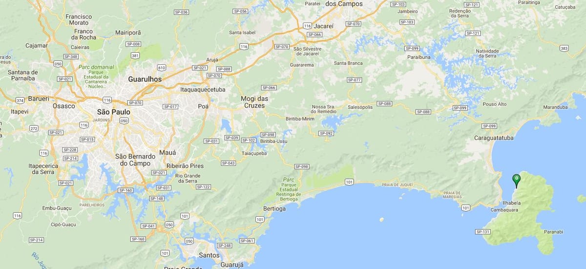 地図のビーチサンタテレザ