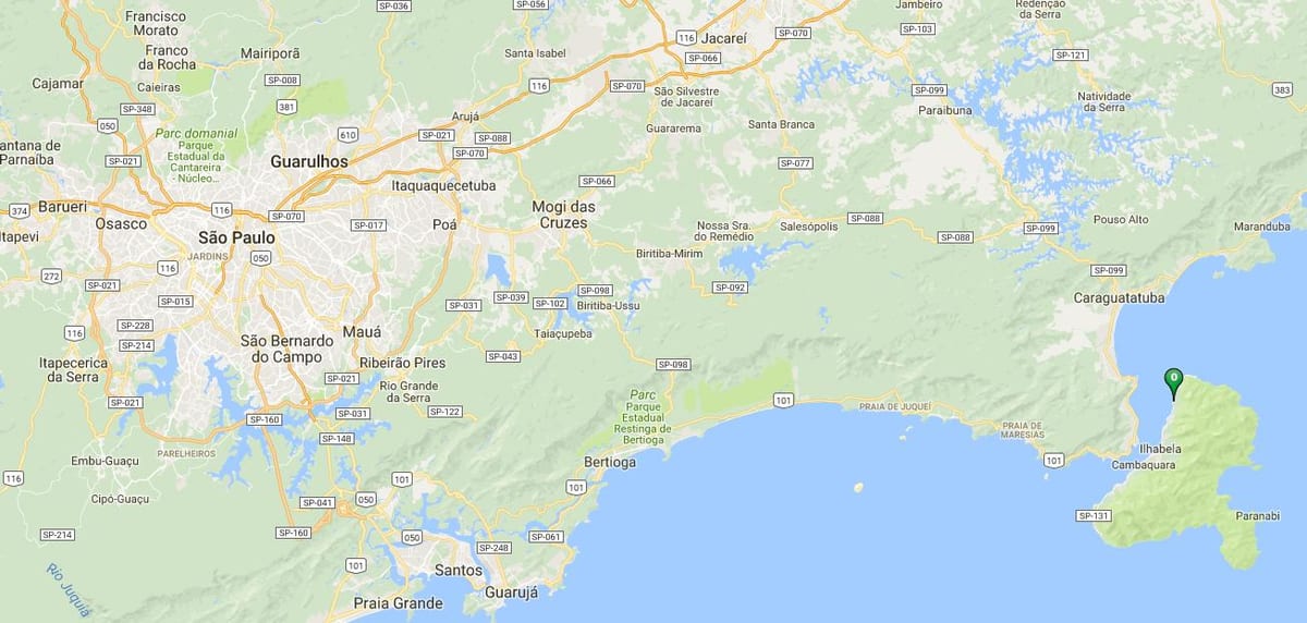 地図のビーチBarreiros