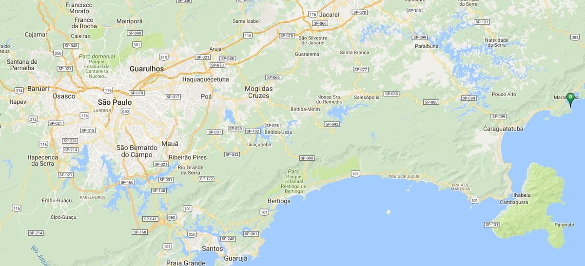 地図のビーチCaçandoquinha