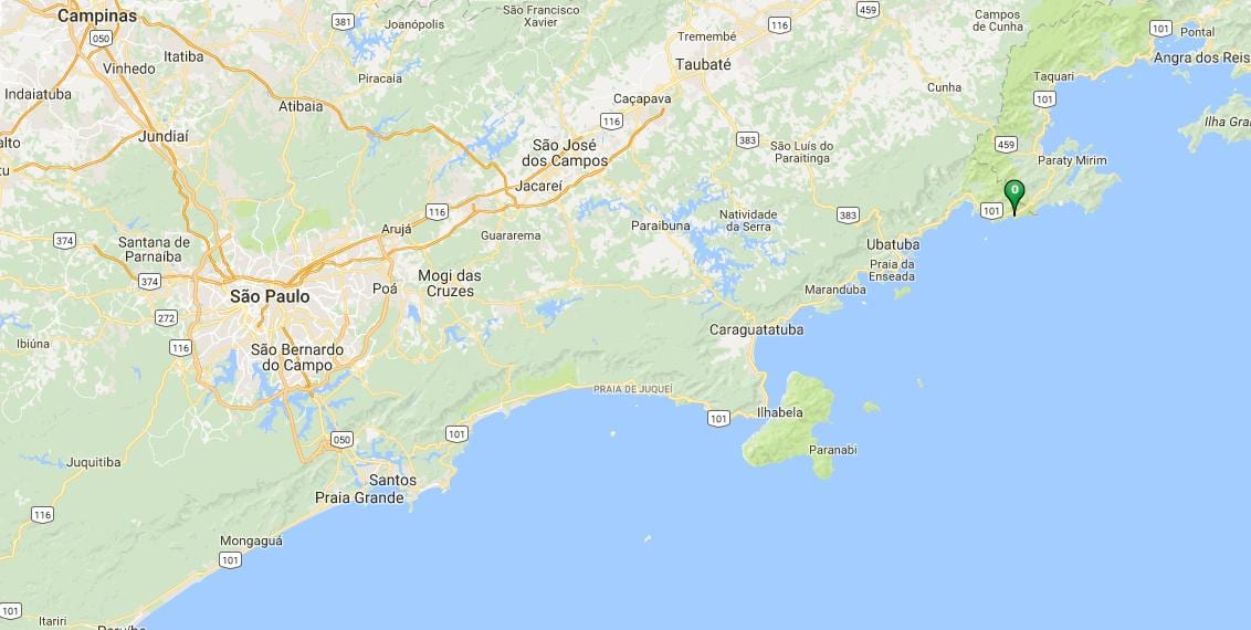 地図のビーチCamburi