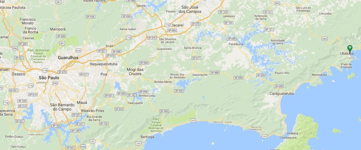 地図のビーチCruzeiro