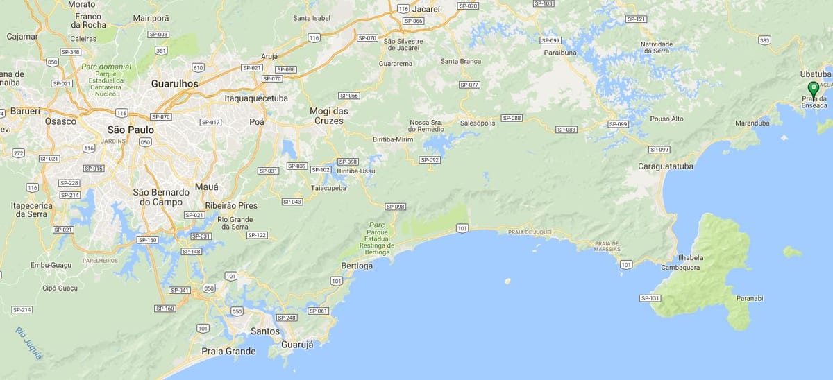 地図のビーチEnseada