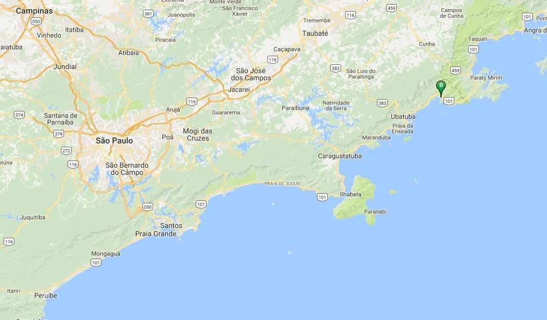 地図のビーチEstaleiro