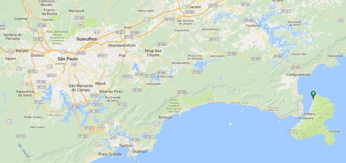 地図のビーチGarapocaia