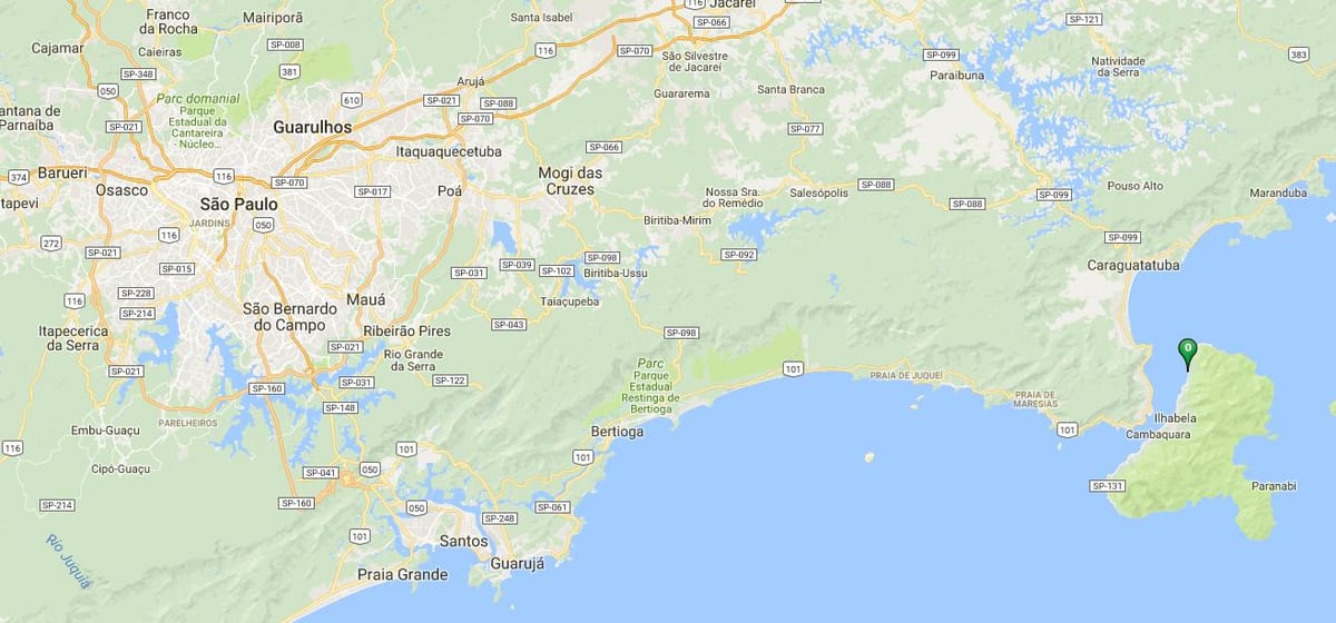 地図のビーチIateクラブデサントス