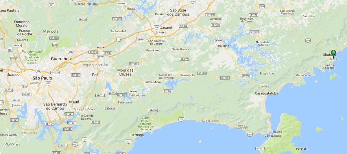 地図のビーチItaguá
