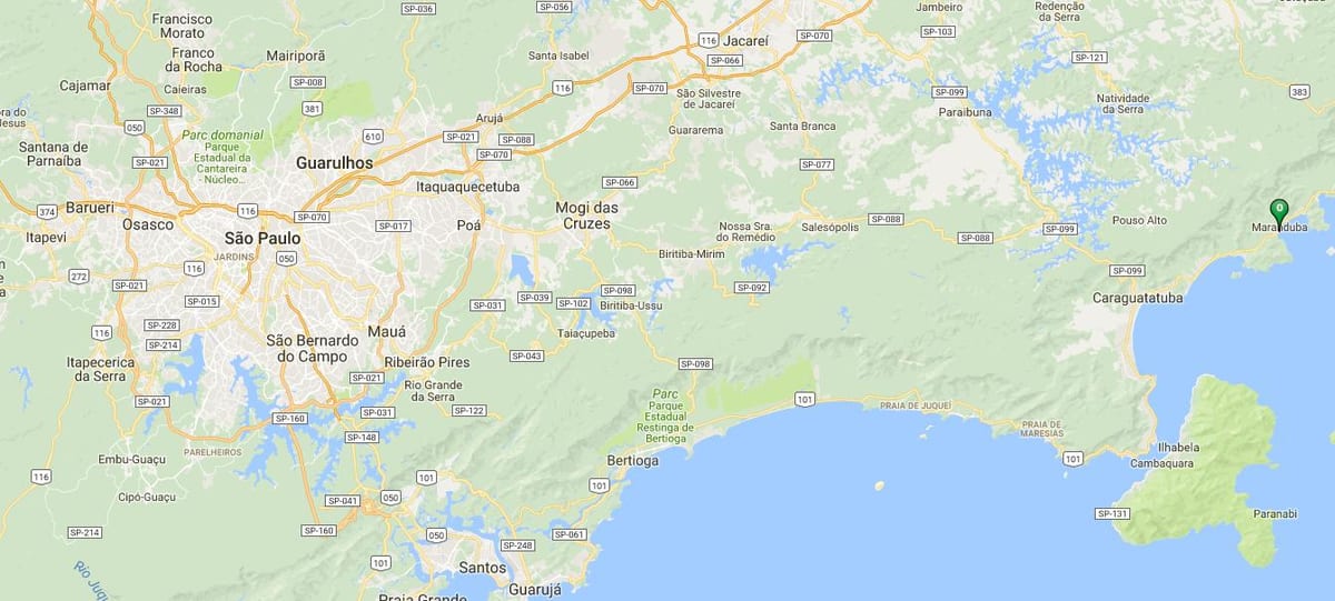 地図のビーチMaranduba