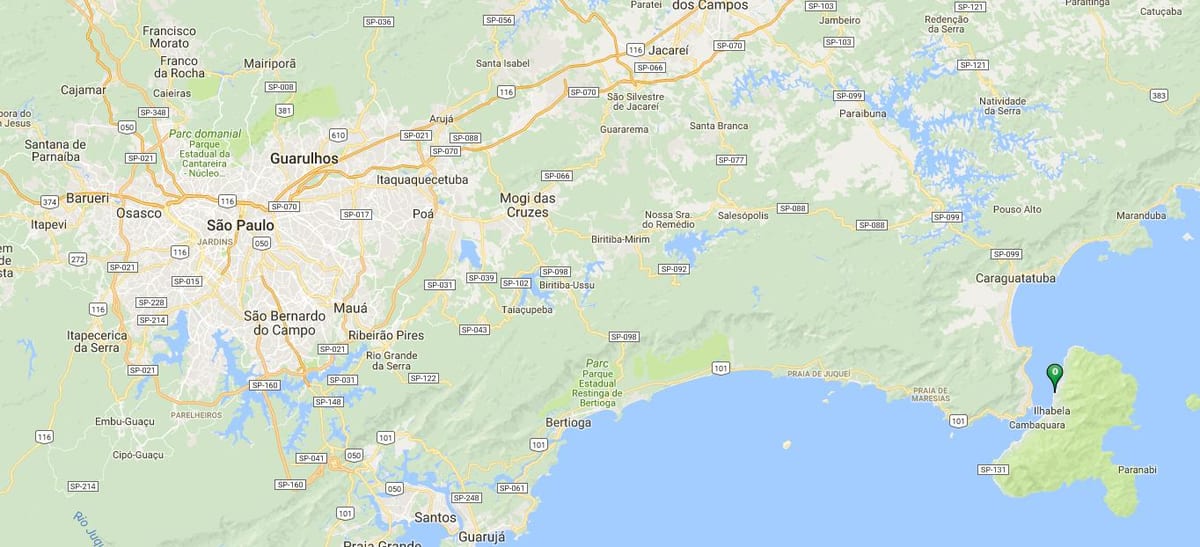 地図のビーチPequeá