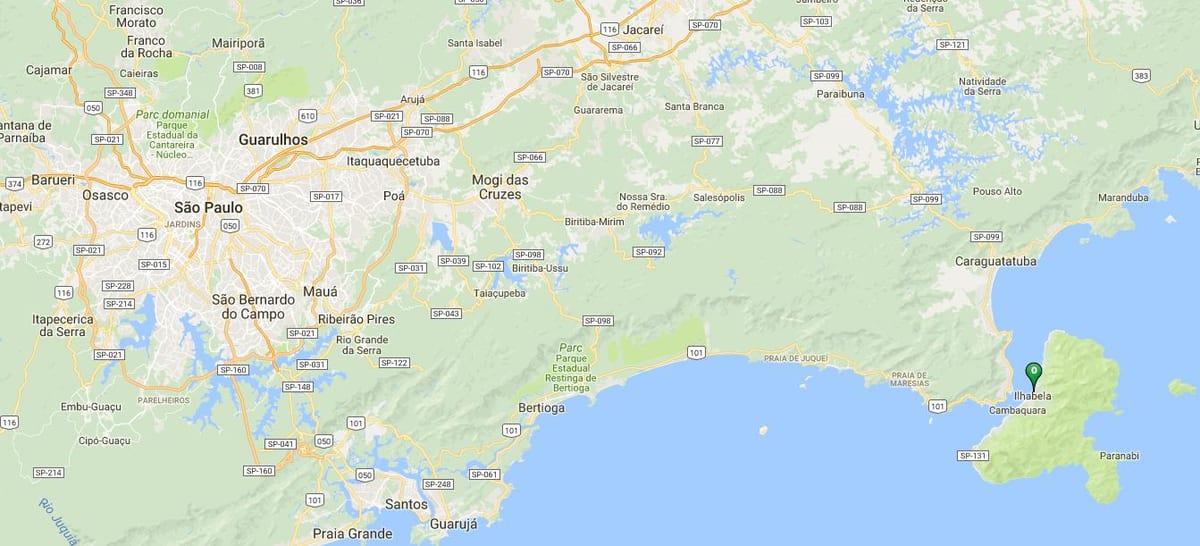 地図のビーチPerequê