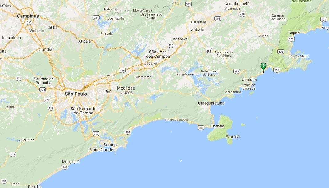 地図のビーチPrumirim