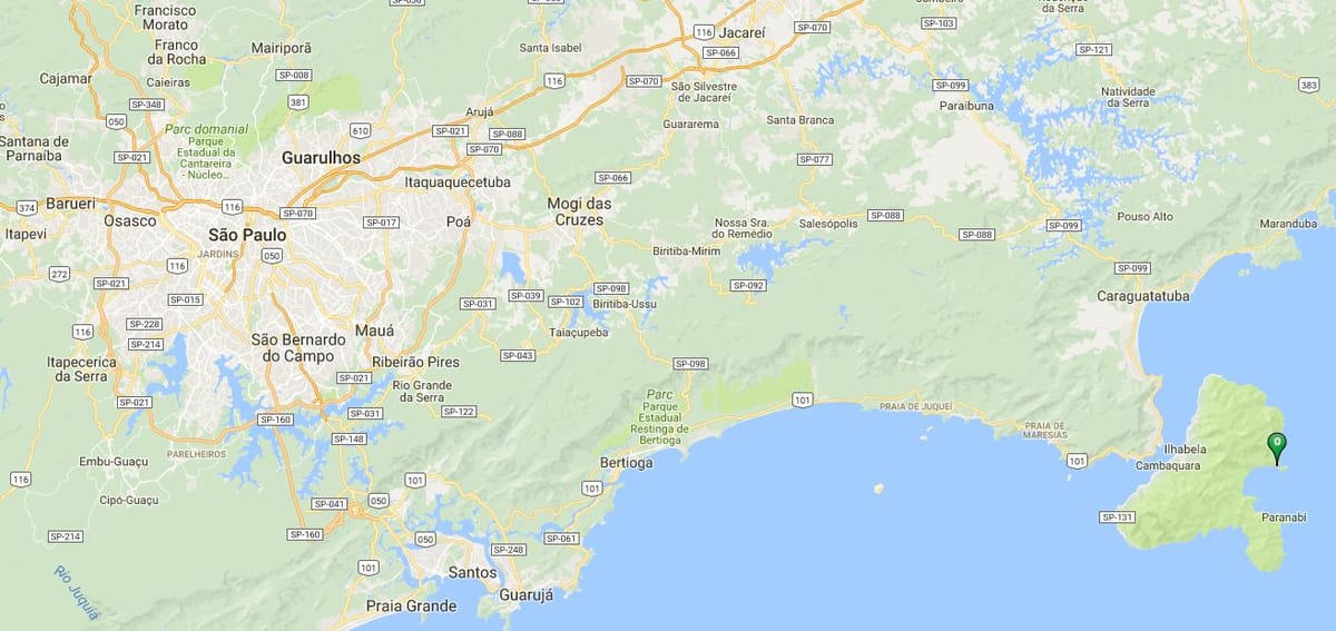 地図のビーチSacoいEustáquio