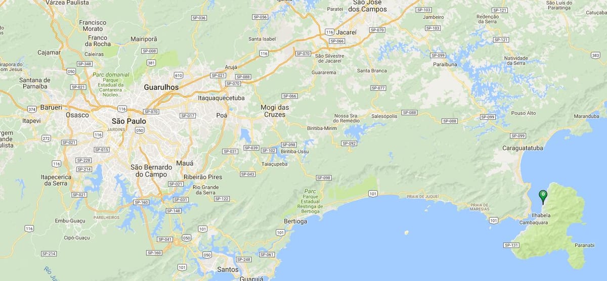 地図のビーチSacoダCapela