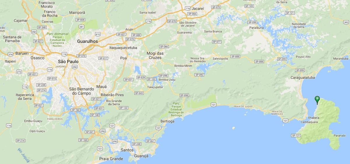 地図のビーチSiriúba