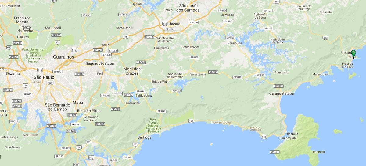地図のビーチTenório