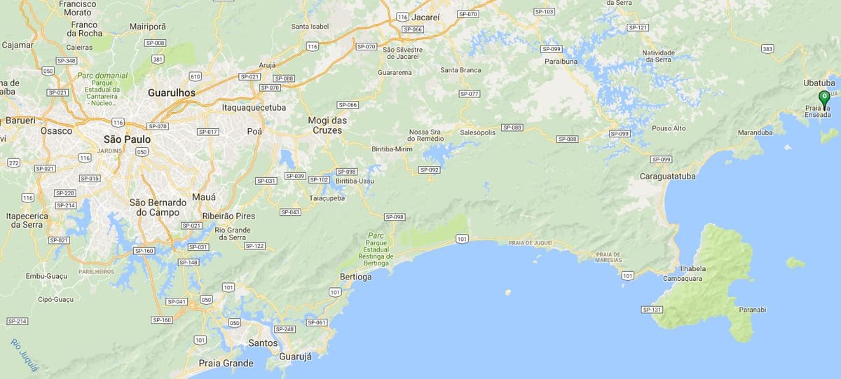 地図のビーチToninhas
