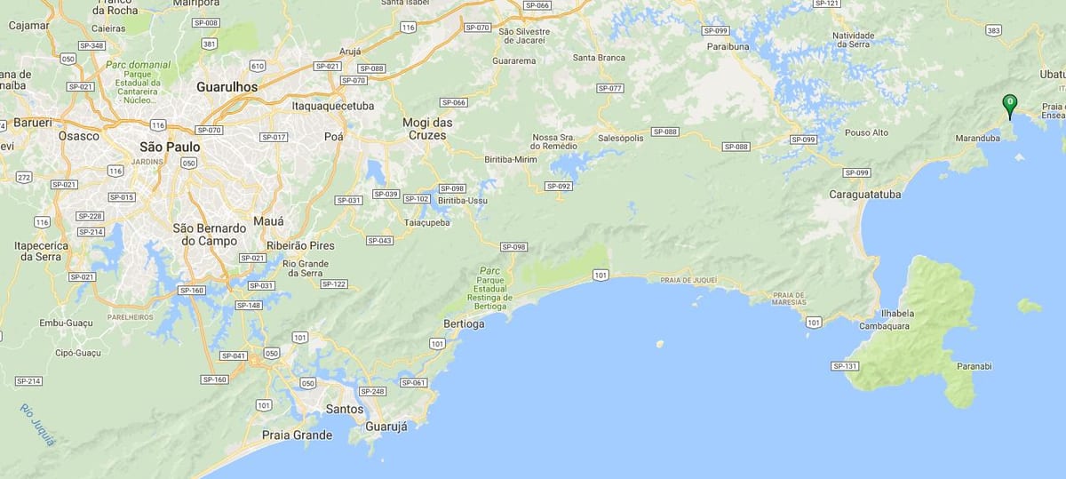 地図のビーチVermelhaル