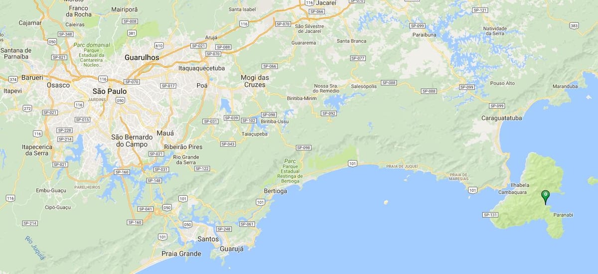 地図のビーチVermelha