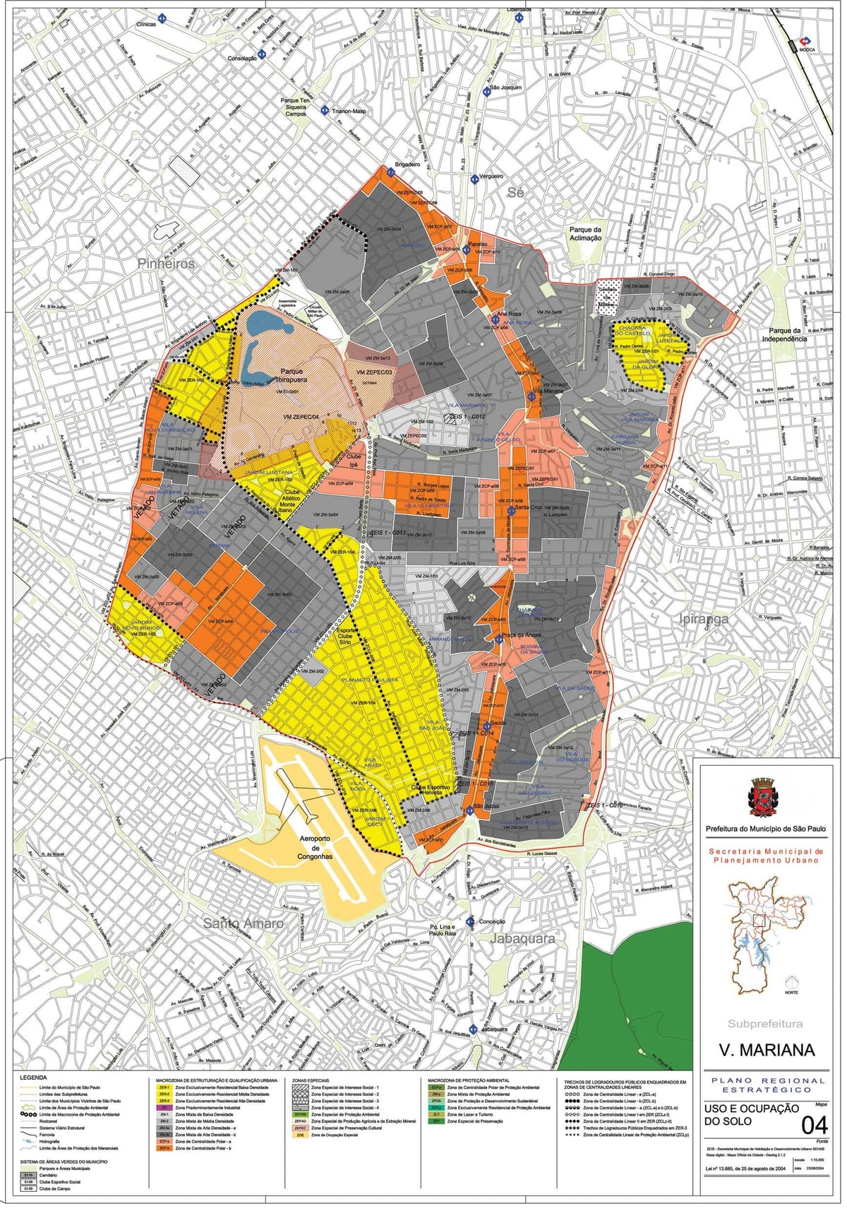 地図のヴィラマリアナサンパウロ-職業の土壌