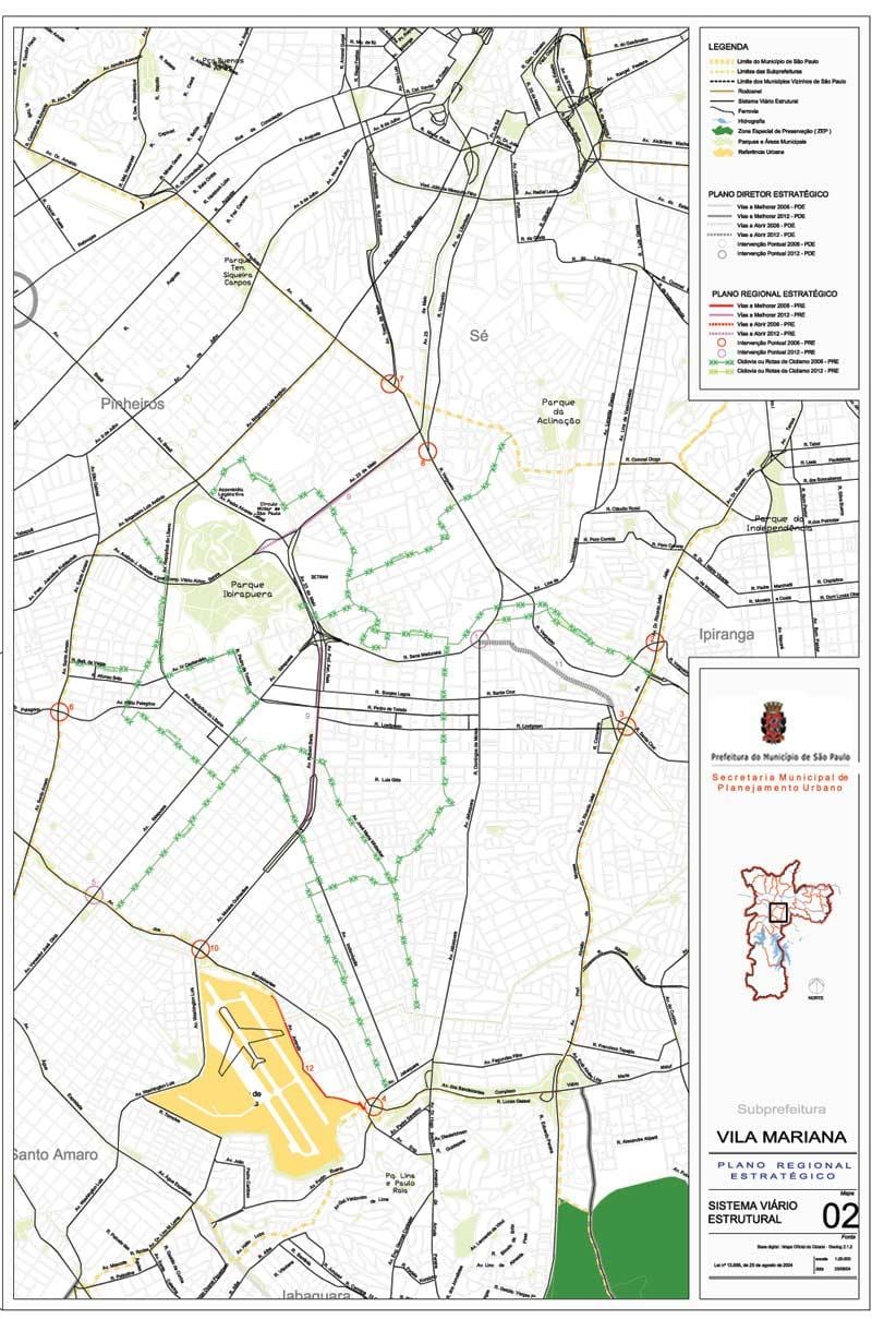 地図のヴィラマリアナサンパウロ-道路