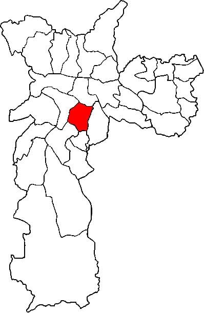 地図のヴィラマリアナブ県サンパウロ